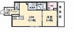 カーサプロスペラ 1LDKの間取図画像