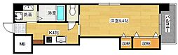 ノーブル縮景園 1Kの間取図画像