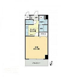 レジデンス99 1Kの間取図画像