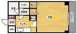 フリックコートSYO 1DKの間取図画像
