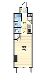 アーバングレース広島 1Kの間取図画像
