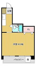 コーポ駅前ビル 1Kの間取図画像