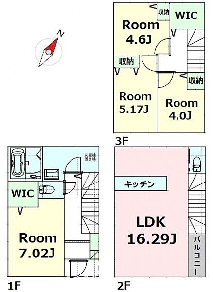 参考プラン　・2区画 4ＬＤＫ＆駐車場　・建物面積 94．08ｍ2　・建物価格 1700万円　・土地