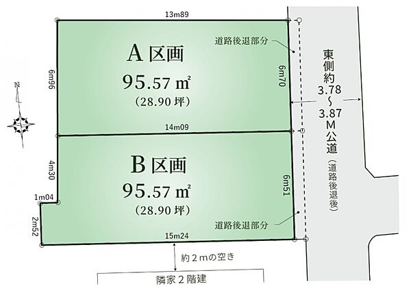 区画図(対象不動産はA区画です)