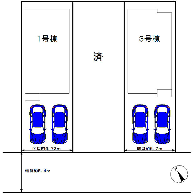 ◆令和６年６月完成予定◆全３区画・残２区画◆並列に駐車２台可能！セカンドカーや来客時にも安心ですね！