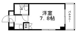 グリーンハイツ梅ケ谷 ワンルームの間取図画像