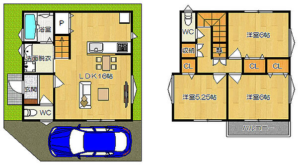 建物プラン　建物価格1606万円　土地建物セット価格2995万円