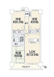 センチュリーめじろ台 3LDKの間取図画像