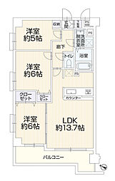 センチュリーめじろ台 3LDKの間取図画像