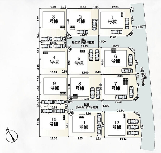 全12区画の閑静な開発分譲地!