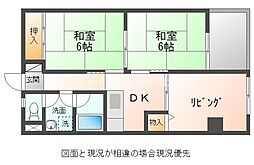 石黒本館ビル 2階2LDKの間取り