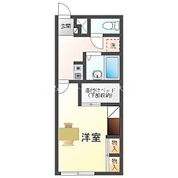 レオパレスＲｉｃｏｒｄｏ 2階1Kの間取り