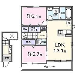 間取図画像 2LDK