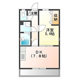 ガーデンヒラマツAP 1DKの間取図画像