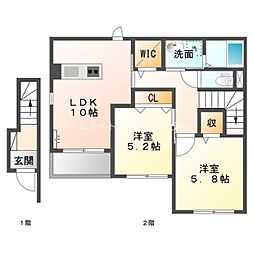 間取図画像 2LDK