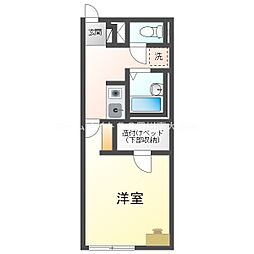 レオネクストソレイユ平井 1階1Kの間取り