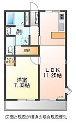 SSコーポLUNA 1LDKの間取図画像