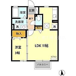 グランモア中野 1LDKの間取図画像