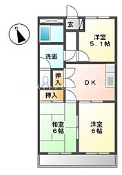 センチュリー21A 3DKの間取図画像