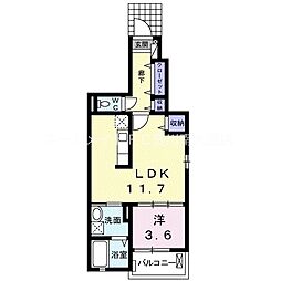 サングリア 1LDKの間取図画像