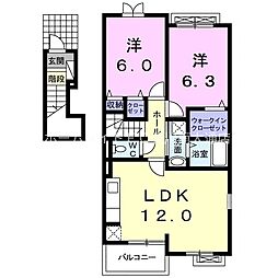 ライグッド1 2LDKの間取図画像