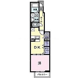 ラネージュ5B 1DKの間取図画像