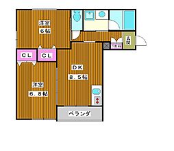 ルネ・丸美IV 2DKの間取図画像