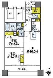 プレミスト大山 2LDKの間取図画像