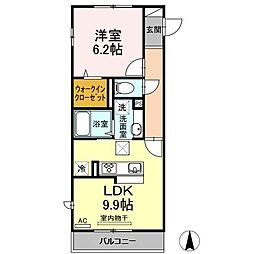 メゾンドアヴァンセ 1LDKの間取図画像