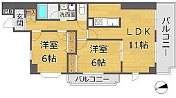 ハイム静（シズ） 2階2LDKの間取り