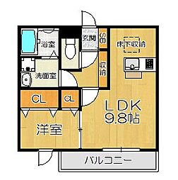 エルヴィータ 1LDKの間取図画像