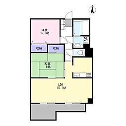 サンポワール宇都宮 2LDKの間取図画像
