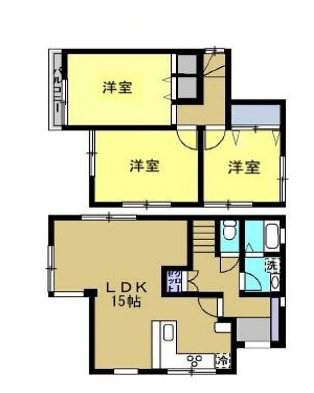 3LDK(建物面積76.83？→74.30？に減築予定)