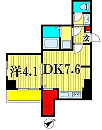 東葉高速鉄道 西船橋駅 徒歩3分の賃貸マンション 7階1DKの間取り
