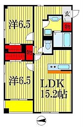 コンフォーティア 2LDKの間取図画像