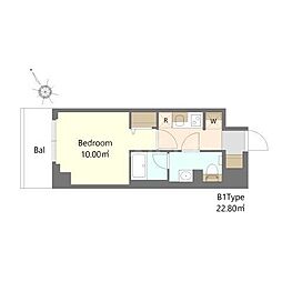 Residence船橋東中山 1Kの間取図画像