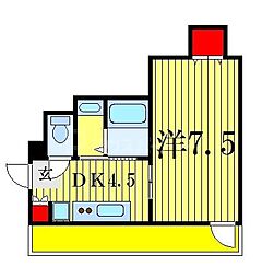 EWレジデンス東中山 1DKの間取図画像