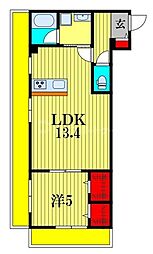 船橋市印内2丁目マンション 1LDKの間取図画像
