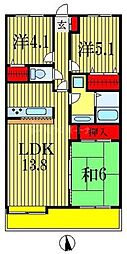グリーンパーク船橋 3LDKの間取図画像