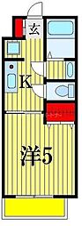 モナリエM 1Kの間取図画像