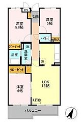 エムズアーク 3LDKの間取図画像