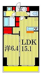 JUSEIRESIDENCE 1LDKの間取図画像