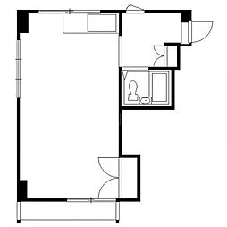 第一澤ビル 4階ワンルームの間取り