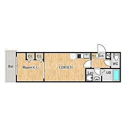 (仮称)ジーメゾン草加瀬崎 1階1LDKの間取り