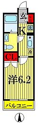 Ｎ−stage 草加新田 1階1Kの間取り