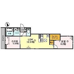 angelo 2階2LDKの間取り