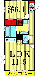 BOSCO 1LDKの間取図画像