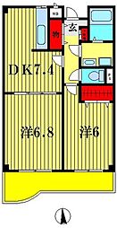 エム・オーレジデンス 2DKの間取図画像