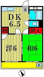 柳島共和ビル 2DKの間取図画像
