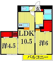 ILIOS 2LDKの間取図画像